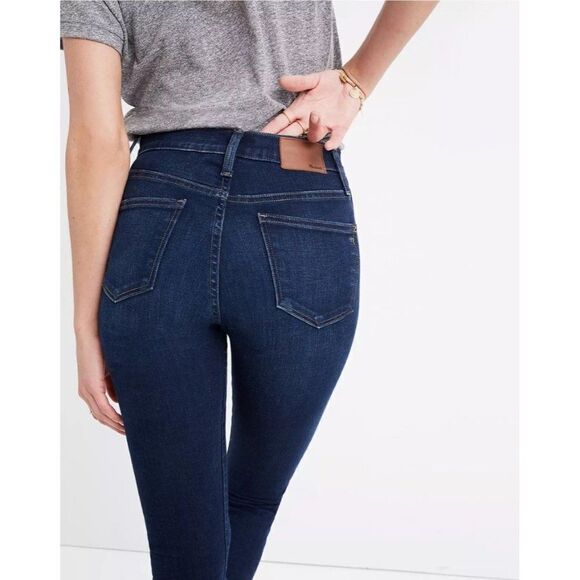 Madewell 10" High-Rise Skinny Jeans in Hayes Wash Size 26 Style F4684 Stretch - Picture 4 of 14